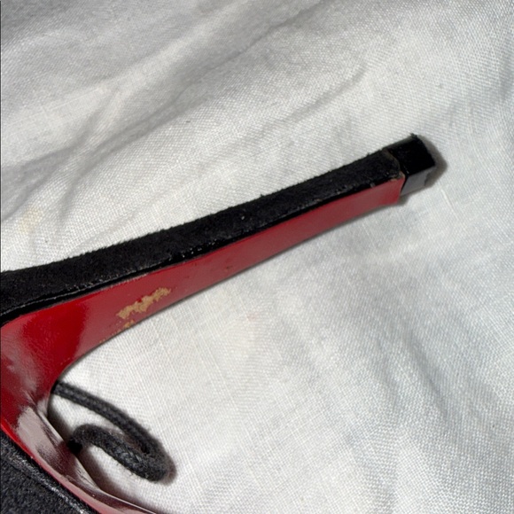 Christian Louboutin Black Heeled Boots with Red Soles - Picture 15 of 16